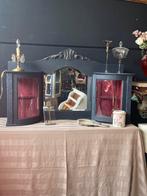 Antieke Bovenkast met Bolle Glazen Deurtjes, Ophalen