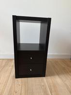 IKEA KALLAX kast 2 vakken zwart, Ophalen, Gebruikt