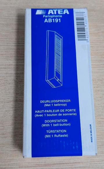 ATEA AB191 Opbouw deurluidspreker wit met 1 beldrukker beschikbaar voor biedingen