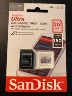 Micro SD geheugenkaart 512 GB Sandisk plus adapter, nieuw, Audio, Tv en Foto, Fotografie | Geheugenkaarten, Ophalen of Verzenden
