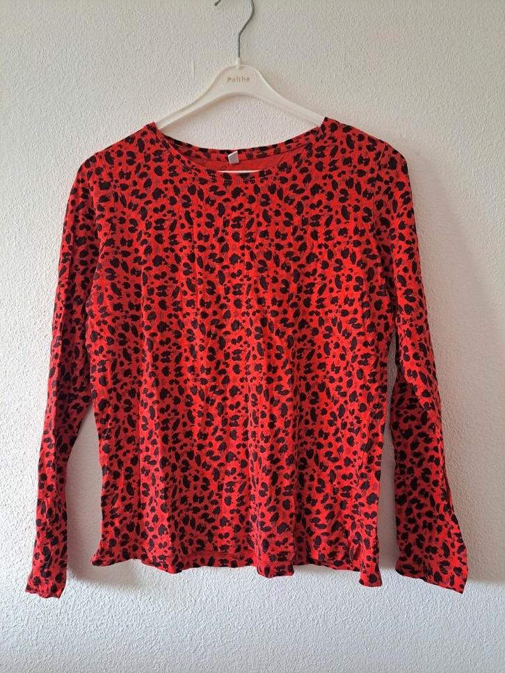 rode hema longsleeve maat s, Kleding | Dames, T-shirts, Zo goed als nieuw, Maat 36 (S), Rood, Lange mouw, Ophalen of Verzenden