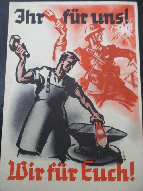 WO2 postkaart - Ihr für uns!, wir für euch! - 1940, Verzamelen, Militaria | Tweede Wereldoorlog, Landmacht, Foto of Poster, Duitsland