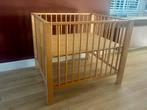 Houten Babybox Bobita - Hout Naturel, Verstelbaar, Kinderen en Baby's, Boxen, Ophalen, Zo goed als nieuw, Rechthoekig, In hoogte verstelbaar