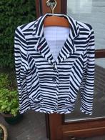 Blauw / wit gestreept jasje l  Witteveen maat L, Kleding | Dames, Ophalen of Verzenden, Zo goed als nieuw, Maat 38/40 (M), Blauw