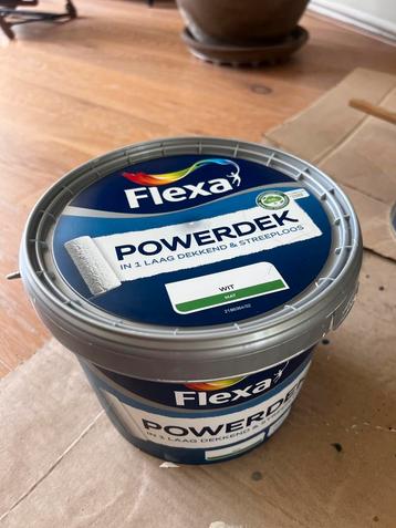 Flexa Powerdek Wit 2,5 liter 1 week oud beschikbaar voor biedingen