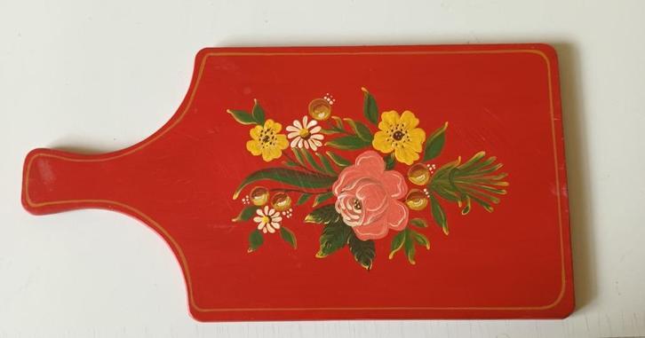 Snijplankje handgeschilderd Zwitserland, Antiek en Kunst, Curiosa en Brocante, Ophalen of Verzenden