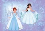 Prinsessen behang blauw, roze, prinses behang, Muurdeco4kids, Kinderen en Baby's, Kinderkamer | Inrichting en Decoratie, Nieuw