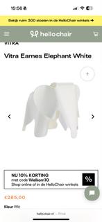 Vitra Eames Elephant Wit - Zo Goed Als Nieuw!, Huis en Inrichting, Stoelen, Kunststof, Wit, Ophalen of Verzenden, Zo goed als nieuw