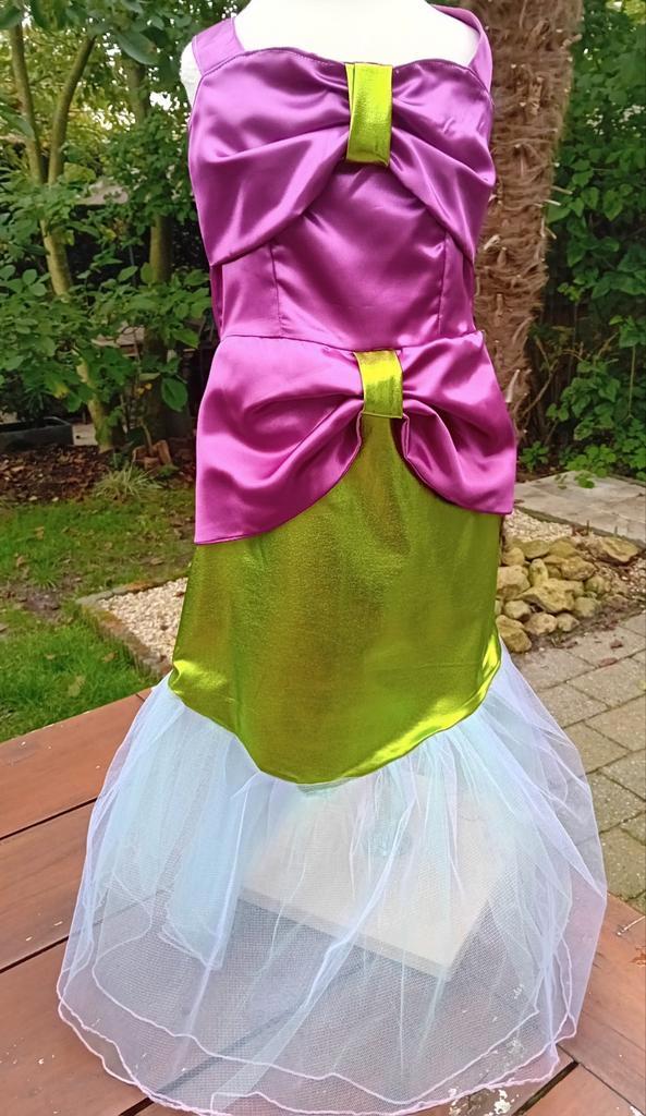 Ariel zeemeerminjurk groen/paars. NIEUW! Maat 116, Kinderen en Baby's, Carnavalskleding en Verkleedspullen, Nieuw, Meisje, 110 t/m 116