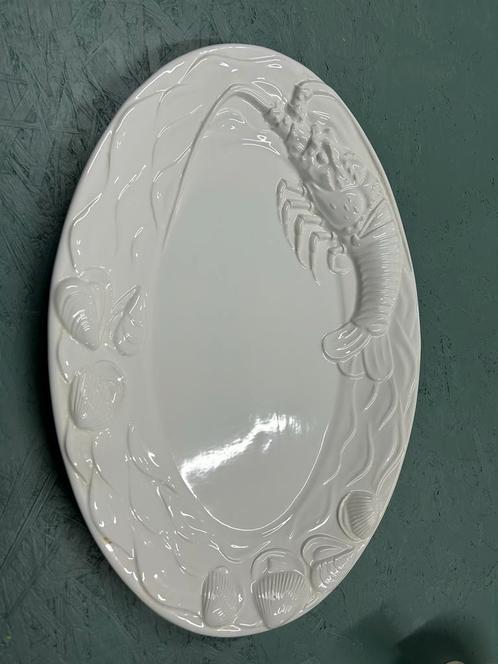 Antieke Visschaal met Kreeft Motief, Antiek en Kunst, Antiek | Schalen, Ophalen