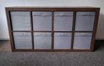 IKEA Kallax kast met 8 vakken en opbergbakken, Ophalen, Gebruikt, 150 tot 200 cm, Met lade(s)
