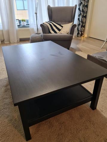 Ikea zwarte salontafel (118x75)