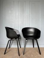 6 zwarte HAY About A Chair AAC22 design stoelen, Vijf, Zes of meer stoelen, Ophalen of Verzenden, Hout, Zo goed als nieuw