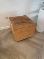 Massief eiken salontafel / bijzettafel, Ophalen, 50 tot 100 cm, 50 tot 100 cm, Zo goed als nieuw