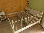 Leirvik ikea bed 160x200, Ophalen, Gebruikt, Wit, Tweepersoons