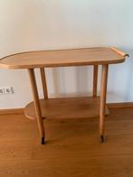 Houten theewagen / bijzettafel, Minder dan 55 cm, Gebruikt, Ophalen of Verzenden, Hout