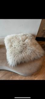 Alpaca Kussen - Beige/grijzig Vierkant, Ophalen of Verzenden, Zo goed als nieuw, Beige, Vierkant
