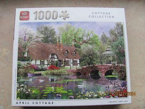 NIEUWSTAAT Cottage Collection PUZZEL 1000 stukjes KING April, Hobby en Vrije tijd, Denksport en Puzzels, Zo goed als nieuw, Legpuzzel