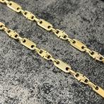 14k gouden ketting massief flat magnum schakel, Ophalen of Verzenden, Zo goed als nieuw, Goud