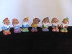 Set van 7 dwergen van Rubbertoys made in Italy, Verzamelen, Ophalen of Verzenden, Sneeuwwitje of Doornroosje, Gebruikt, Beeldje of Figuurtje