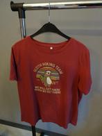T-shirt, Bordeaux, Sloth Hiking print, maat XXL, Maat 46/48 (XL) of groter, Ophalen of Verzenden, Zo goed als nieuw, Korte mouw
