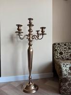 Vintage Grote goud-koper kleurige kandelaar, Ophalen of Verzenden, Koper of Brons