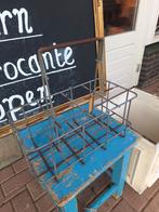 Brocante ijzeren flessenrek, Ophalen of Verzenden