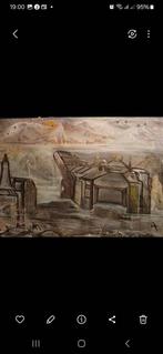 Expressionistisch Landschap met Architectuur, Ophalen of Verzenden