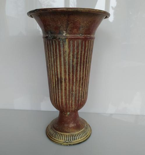 Oude Messing/Koper? Vaas Pot zo'n 27 cm hoog, Antiek en Kunst, Antiek | Vazen, Ophalen of Verzenden
