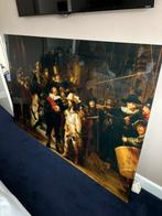 Grote Nachtwacht Rembrandt op plexiglas  120x180, Schilderij, Ophalen of Verzenden, 125 cm of meer, Zo goed als nieuw