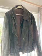Vintage leren biker jas, Ophalen, Gedragen, Maat 52/54 (L), Bruin
