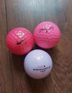 Golfballen Set Roze - Nike, Spalding, Pinnacle - 3 stuks, Sport en Fitness, Golf, Verzenden, Zo goed als nieuw, Bal(len), Overige merken