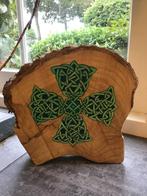 Celtic hart op hout geschilderd, Antiek en Kunst, Kunst | Schilderijen | Abstract, Ophalen of Verzenden