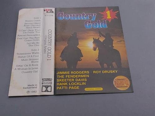 COUNTRY GOLD 1 (CASSETTEBANDJE), Cd's en Dvd's, Cassettebandjes, Zo goed als nieuw, Origineel, Country en Western, 1 bandje, Ophalen of Verzenden