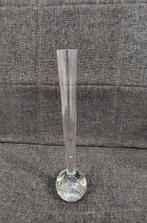 Vintage bubbels kristallen glazen solifleur vaas 21 cm, Antiek en Kunst, Verzenden