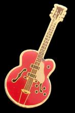 Gitaar pin- rood epoxy, Verzamelen, Speldjes, Pins en Buttons, Verzenden, Nieuw, Overige onderwerpen, Speldje of Pin