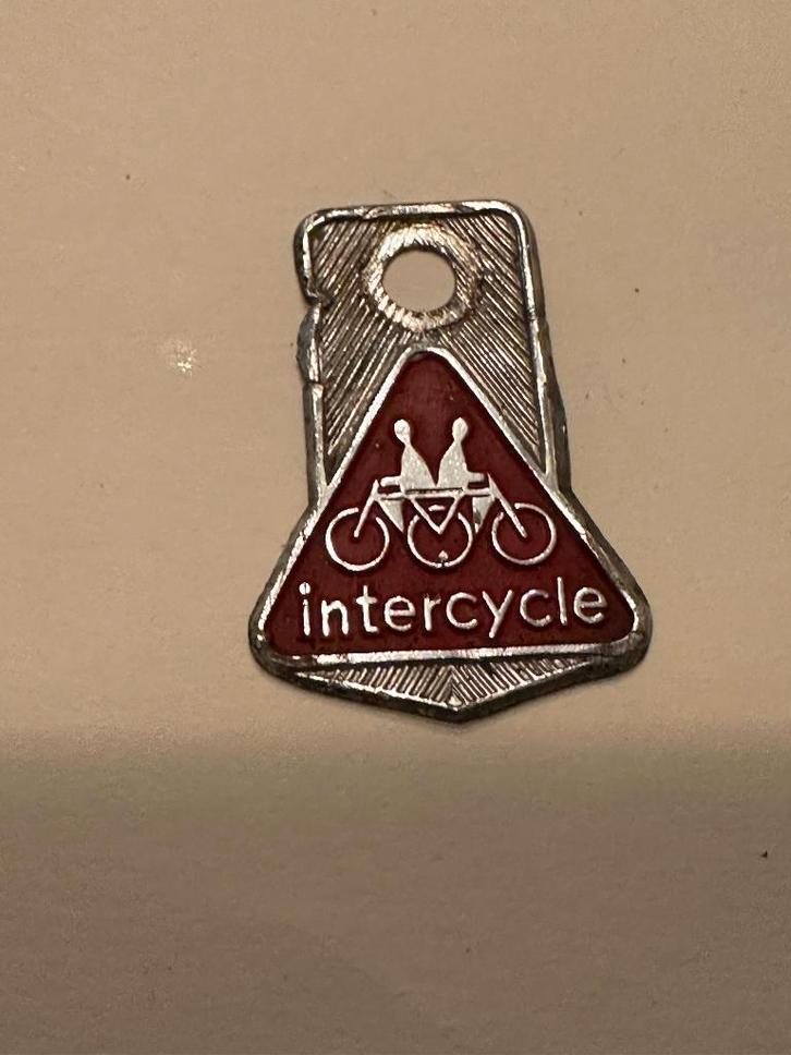 Stokoud Intercycle spatbordplaatje. Spatbord plaatje., Verzamelen, Merken en Reclamevoorwerpen, Gebruikt, Gebruiksvoorwerp, Ophalen of Verzenden