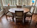 Antieke eethoek, Huis en Inrichting, Complete eetkamers, Ophalen, Gebruikt, Antiek, 4 tot 6 stoelen