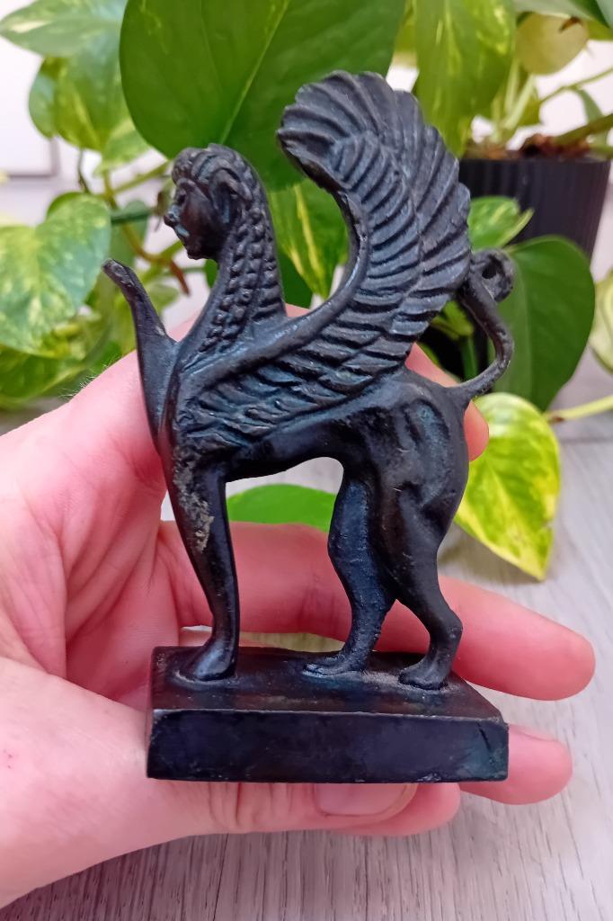 Sfinx mini bronzen standbeeld sculptuur, Antiek en Kunst, Antiek | Koper en Brons, Ophalen of Verzenden