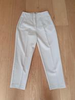 Crème witte high waist Zara broek L., Maat 42/44 (L), Ophalen of Verzenden, Zo goed als nieuw, Lang
