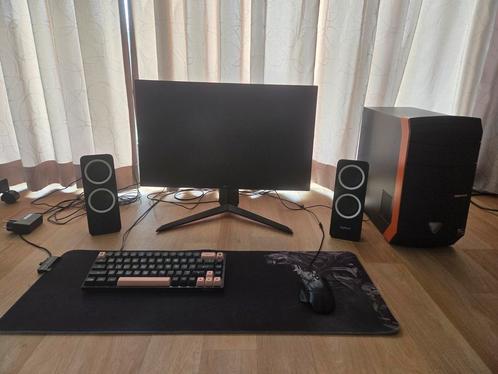 Gaming Pc + alle accessories, Computers en Software, Desktop Pc's, Gebruikt, 3 tot 4 Ghz, SSD, 16 GB, Met videokaart, Met monitor