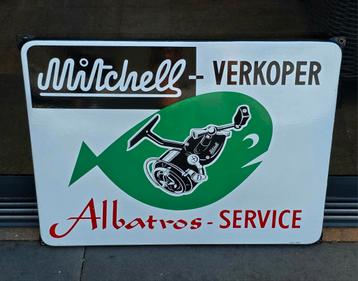 Emaille reclamebord Albatros & Mitchell ( langcat Bussum) beschikbaar voor biedingen
