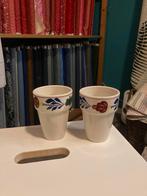 2 Boerenbont Mokjes - gebruikt., Huis en Inrichting, Keuken | Servies, Gebruikt, Ophalen of Verzenden, Kop(pen) en/of Schotel(s)