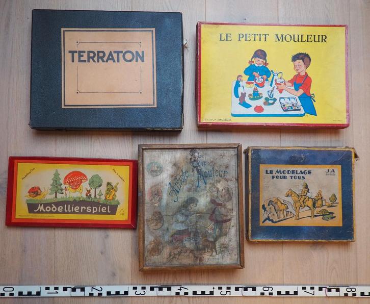 Gieterij sets - moduleer sets van jaren '30 tot jaren '50, Antiek en Kunst, Antiek | Speelgoed, Ophalen of Verzenden