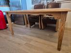 Landelijke oude grenen tafel, Huis en Inrichting, Tafels | Eettafels, Ophalen, Zo goed als nieuw, Rechthoekig, 50 tot 100 cm