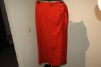 Pauw Amsterdam vuur rode rok stippen print overslag flap 6, Kleding | Dames, Verzenden, Maat 46/48 (XL) of groter, Pauw, Zo goed als nieuw