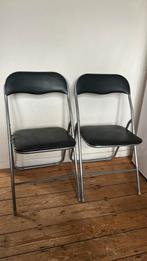 2 klapstoelen, Huis en Inrichting, 2 krukken, Ophalen, Zo goed als nieuw, 60 tot 90 cm