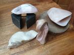 4 prachtige grote natuursteen rozenkwarts ??, Verzamelen, Mineralen en Fossielen, Ophalen of Verzenden, Mineraal