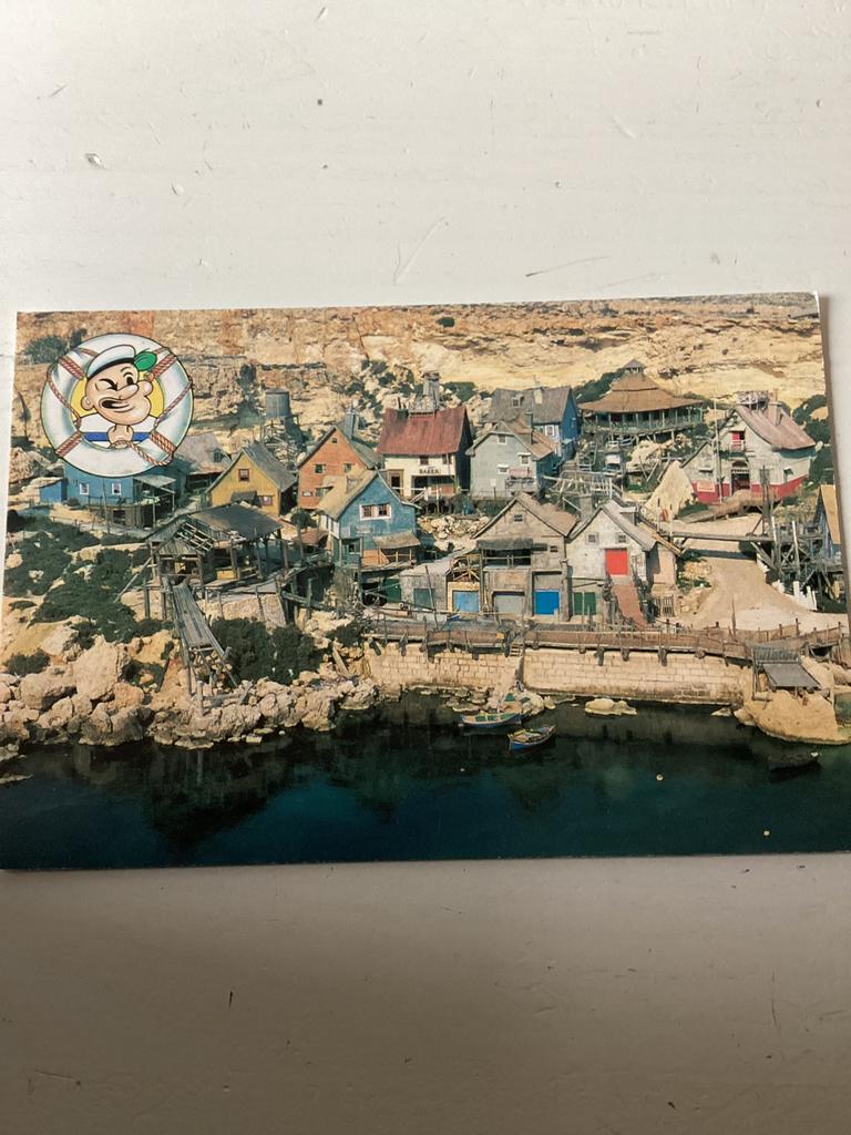 Ansichtkaart Sweet Haven Popeye Village Malta, Verzenden, 1980 tot heden, Ongelopen, Stad of Dorp