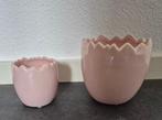 2x Roze bloempot vorm half ei, Rond, Binnen, Ophalen of Verzenden, Zo goed als nieuw